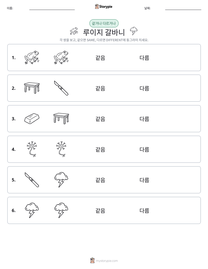 같은 것 또는 다른 것