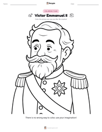 Victor Emmanuel II printable worksheet preview