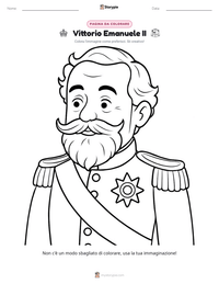 Anteprima della scheda stampabile di Vittorio Emanuele II