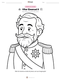 Prévia da folha de atividades imprimível Vítor Emanuel II