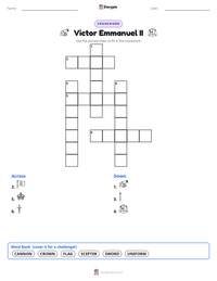 Victor Emmanuel II printable worksheet preview