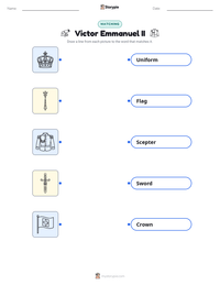 Victor Emmanuel II printable worksheet preview