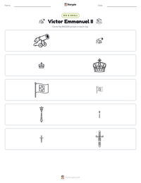 Victor Emmanuel II printable worksheet preview