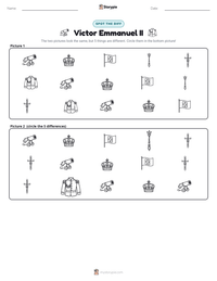 Victor Emmanuel II printable worksheet preview