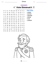 Victor Emmanuel II printable worksheet preview