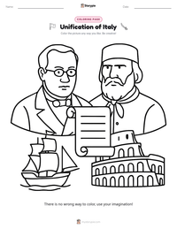 Unification of Italy printable worksheet preview
