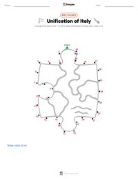 Unification of Italy printable worksheet preview