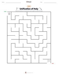 Unification of Italy printable worksheet preview