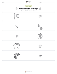 Unification of Italy printable worksheet preview