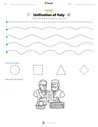 Unification of Italy printable worksheet preview