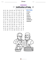 Unification of Italy printable worksheet preview