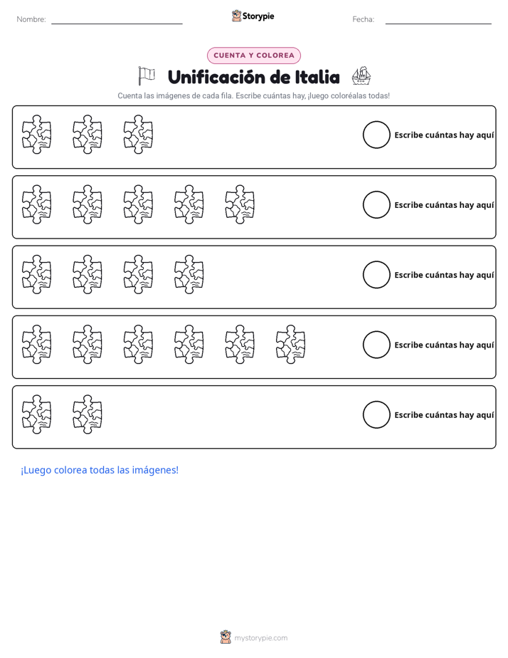 Contar y Colorear
