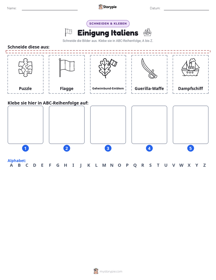Schneiden & Einfügen Alphabet
