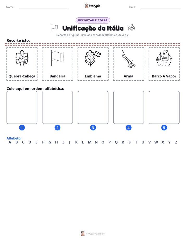 Recortar & Colar Alfabeto