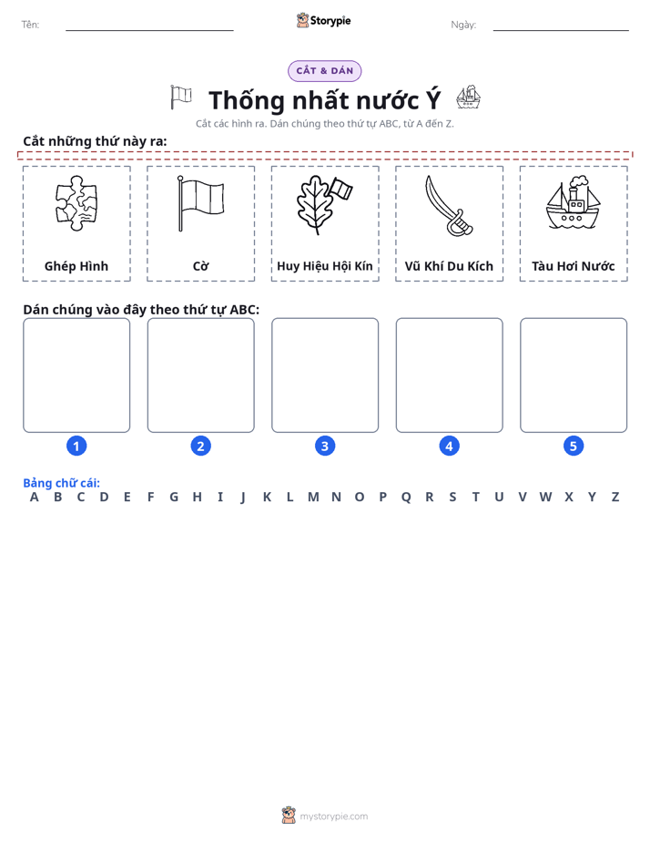 Cắt & Dán Chữ Cái