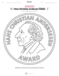 Hans Christian Andersen Ödülü yazdırılabilir çalışma sayfası önizlemesi