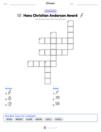 Hans Christian Andersen Award printable worksheet preview