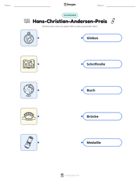 Hans-Christian-Andersen-Preis druckbare Arbeitsblatt Vorschau