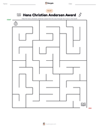 Hans Christian Andersen Award printable worksheet preview