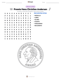 Vista previa de la hoja de trabajo imprimible de Premio Hans Christian Andersen