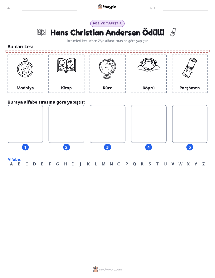 Kes & Yapıştır Alfabe