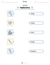 Hephaestus printable worksheet preview
