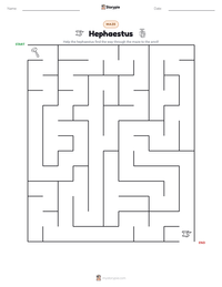 Hephaestus printable worksheet preview
