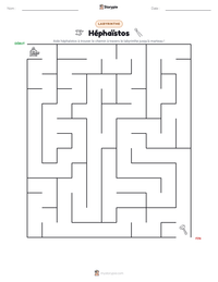 Aperçu de la feuille de travail imprimable Héphaïstos