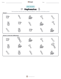 Hephaestus printable worksheet preview