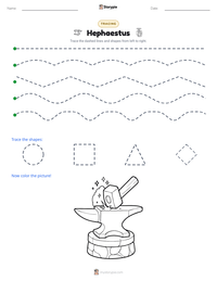 Hephaestus printable worksheet preview