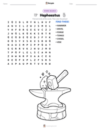 Hephaestus printable worksheet preview