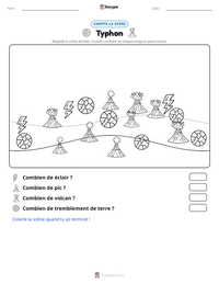Aperçu de la feuille de travail imprimable Typhon
