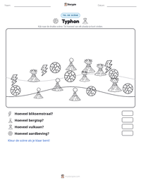Typhon afdrukbare werkblad voorbeeld