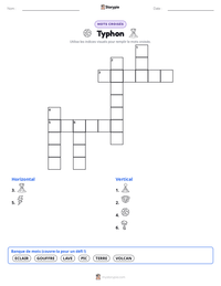 Aperçu de la feuille de travail imprimable Typhon