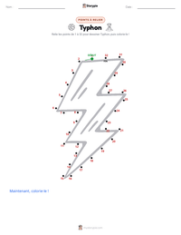 Aperçu de la feuille de travail imprimable Typhon