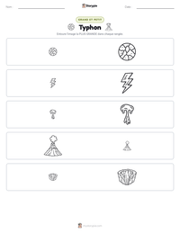 Aperçu de la feuille de travail imprimable Typhon