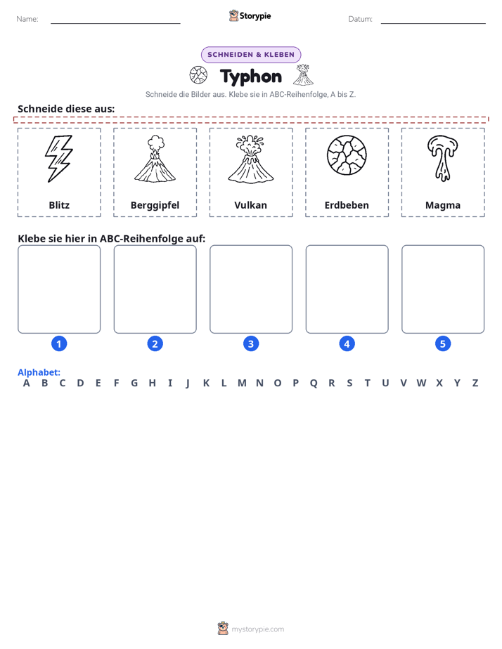 Schneiden & Einfügen Alphabet