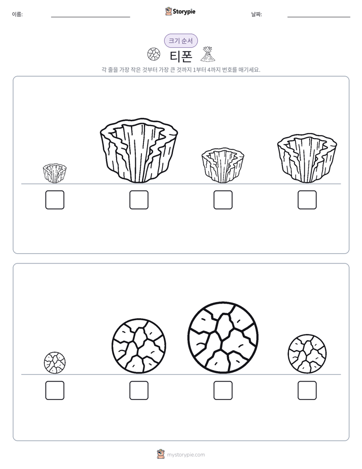 크기 순서