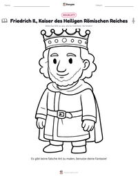 Friedrich II., Kaiser des Heiligen Römischen Reiches druckbare Arbeitsblatt Vorschau