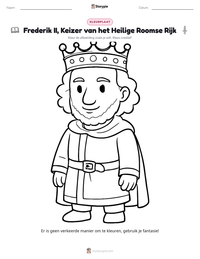Frederik II, Keizer van het Heilige Roomse Rijk afdrukbare werkblad voorbeeld
