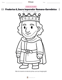 Prévia da folha de atividades imprimível Frederico II, Sacro Imperador Romano-Germânico