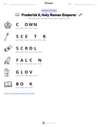 Frederick II, Holy Roman Emperor printable worksheet preview