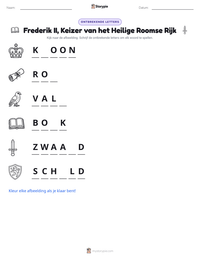 Frederik II, Keizer van het Heilige Roomse Rijk afdrukbare werkblad voorbeeld