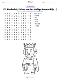Frederik II, Keizer van het Heilige Roomse Rijk afdrukbare werkblad voorbeeld