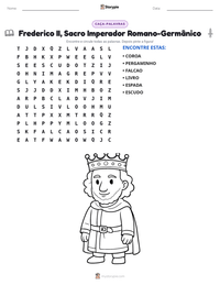 Prévia da folha de atividades imprimível Frederico II, Sacro Imperador Romano-Germânico