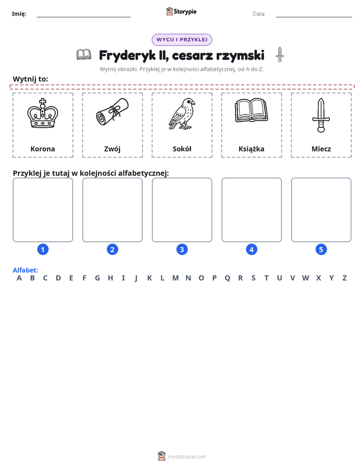 Wytnij i Wklej Alfabet