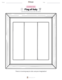 Flag of Italy printable worksheet preview