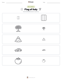 Flag of Italy printable worksheet preview