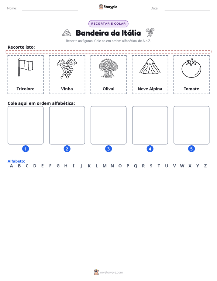 Recortar & Colar Alfabeto