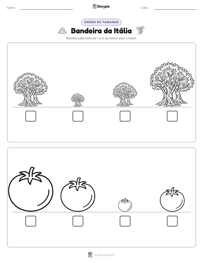 Ordem de Tamanho